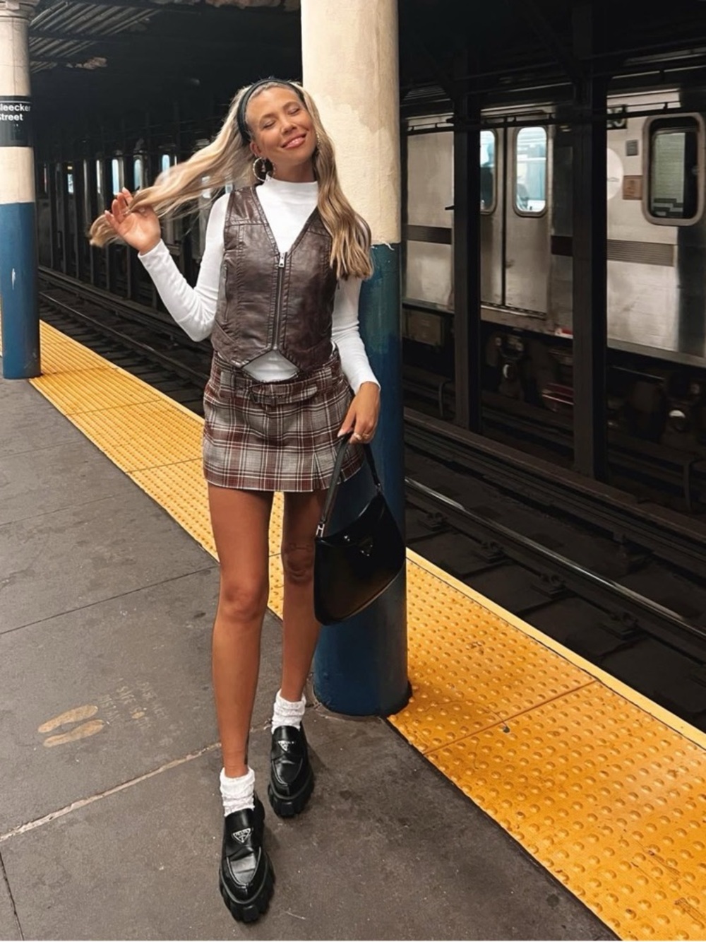 Free people Plaid Mini Skort